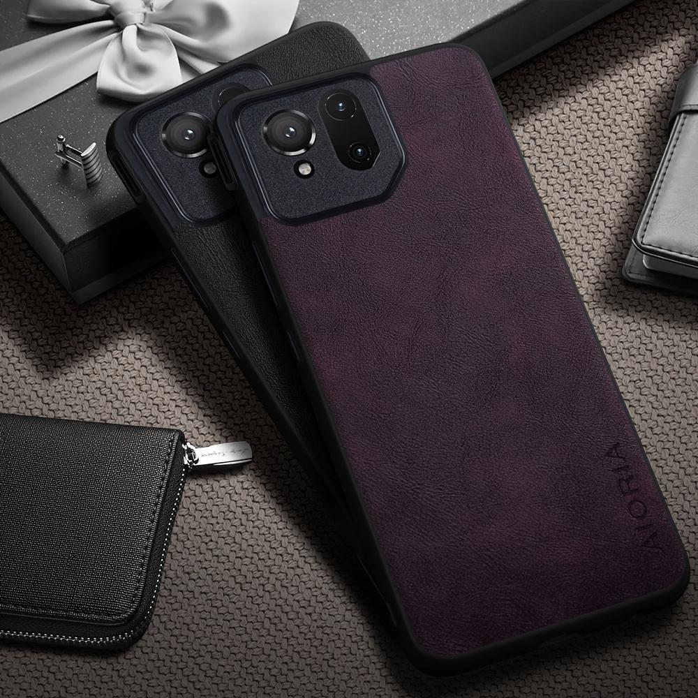Phone Case: Luxury Retro Synthetic Leather Phone Case for Asus ROG Phone 9 8 7 6 Pro Matte Soft Bumper Hard Back Cover Fashion Protective Case