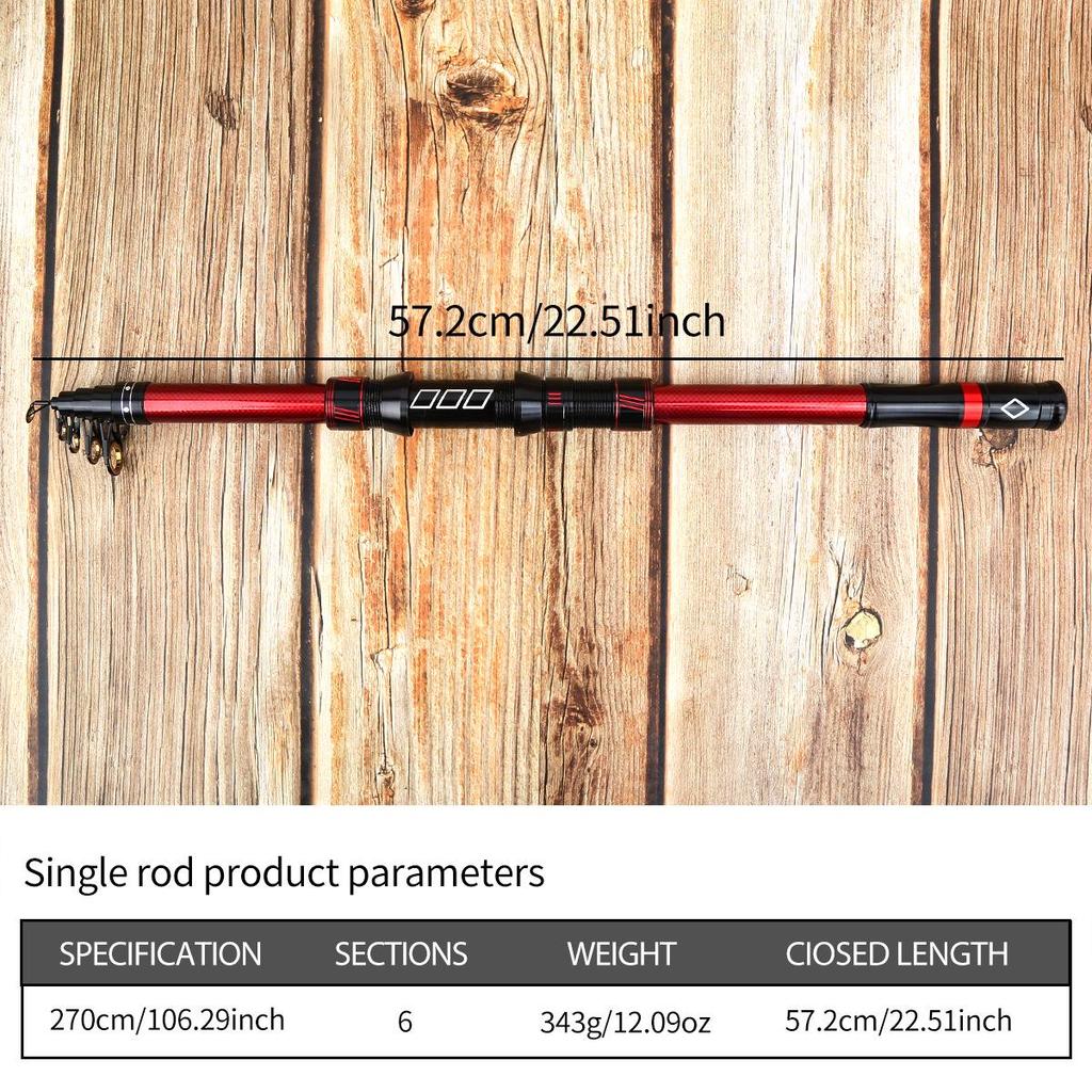 Long Cast Telescopic Lure Fishing Rod for Beginners