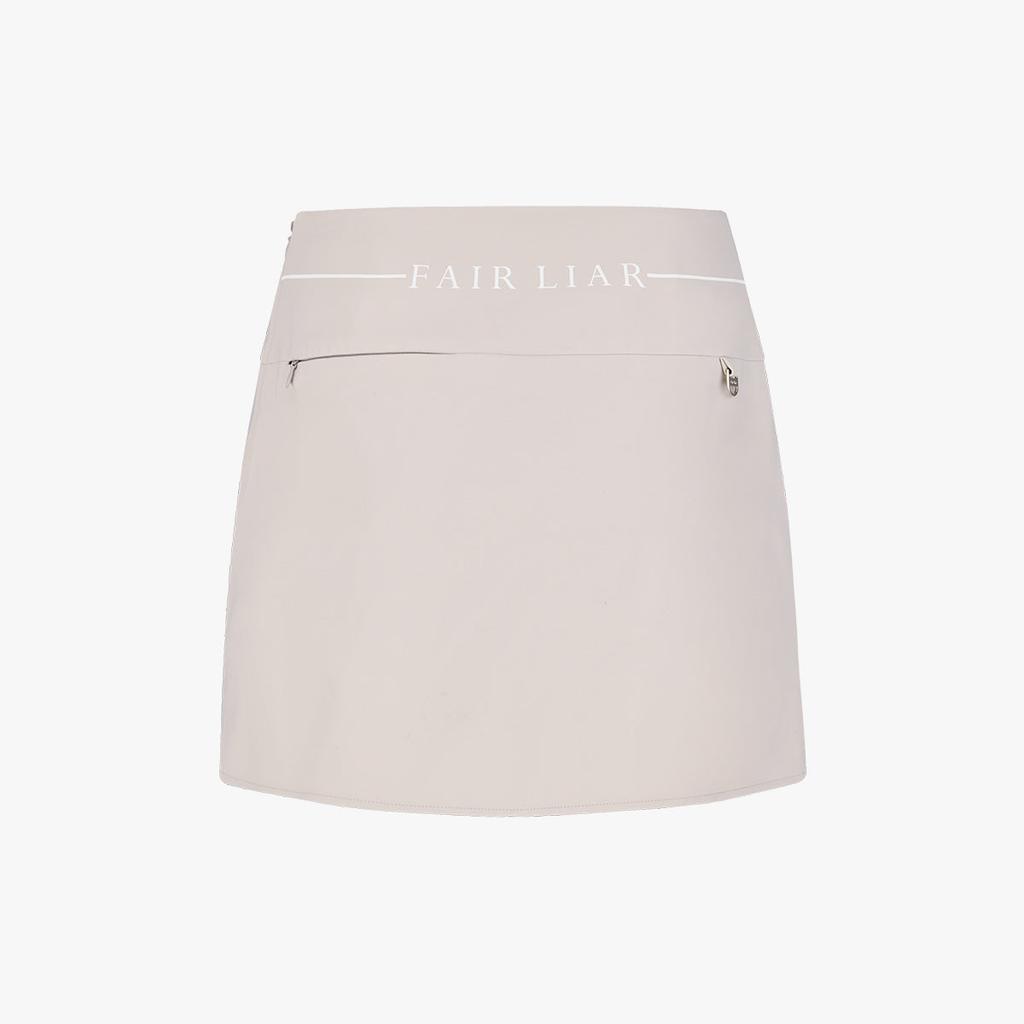 FAIRLIAR GOLF Slit Slim Fit Skirt (Beige)