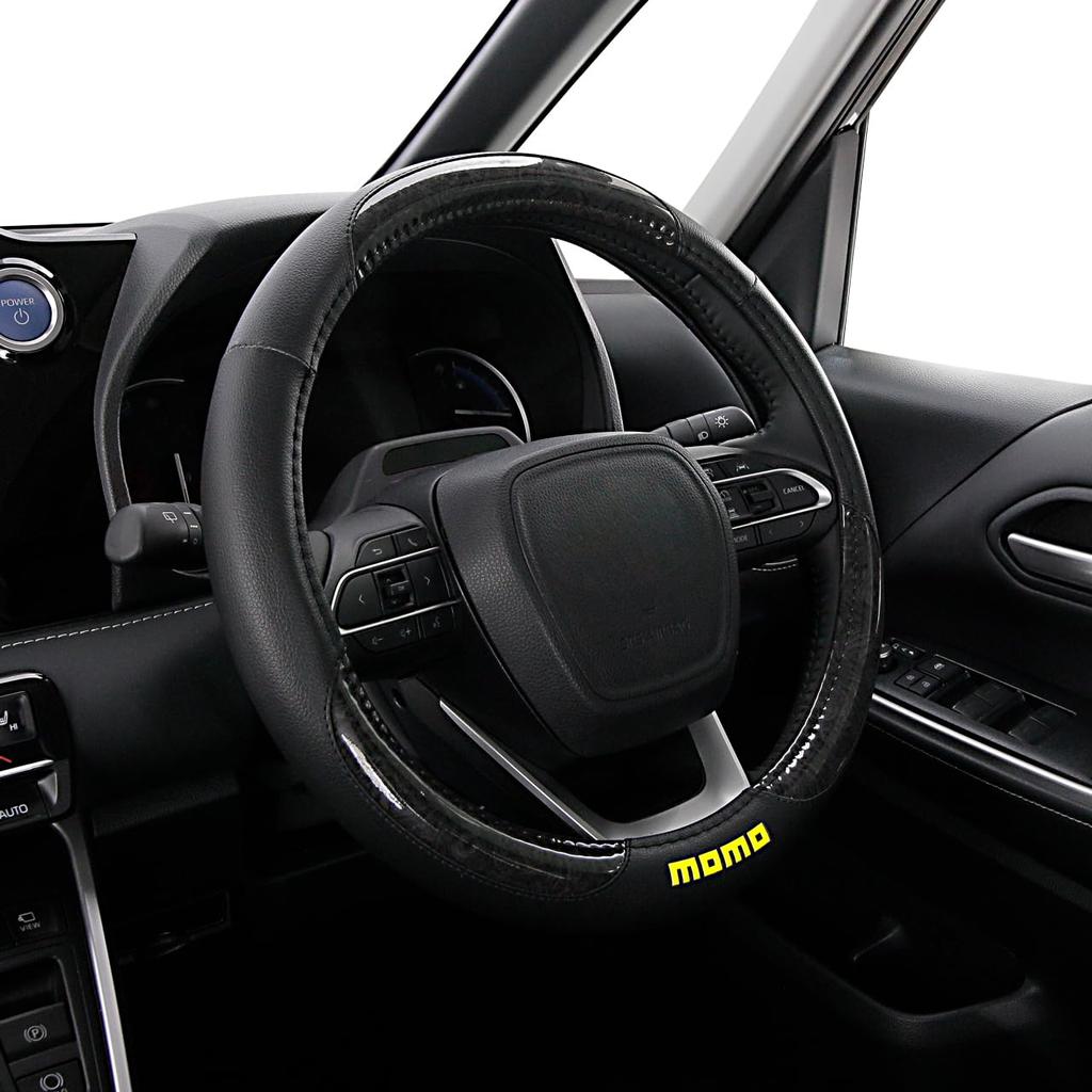 MOMO BRIAR Steering Wheel Size Wood Cover, Italy, Milan, S, Black/Black