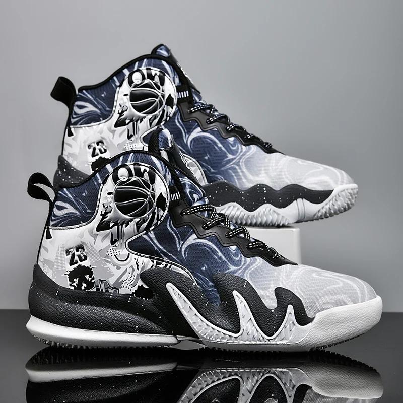 Мода Новые Мужские Баскетбольные Кроссовки Нескользящие Студенческие Дышащие Атлетические — фото 6