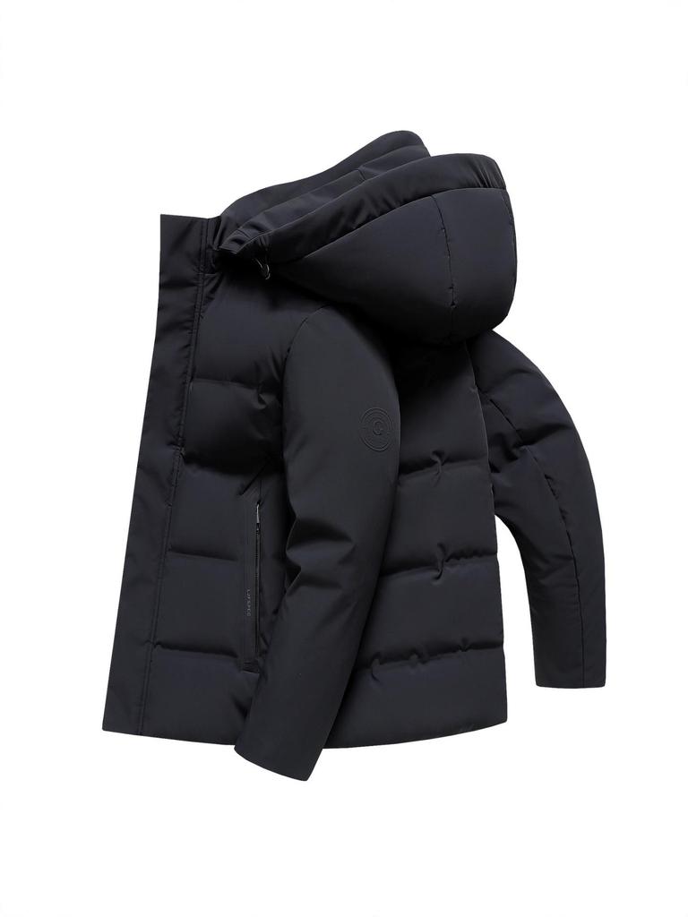 Men's 2025 Winter Thick Duck Down Hooded Jacket for Cold Protection