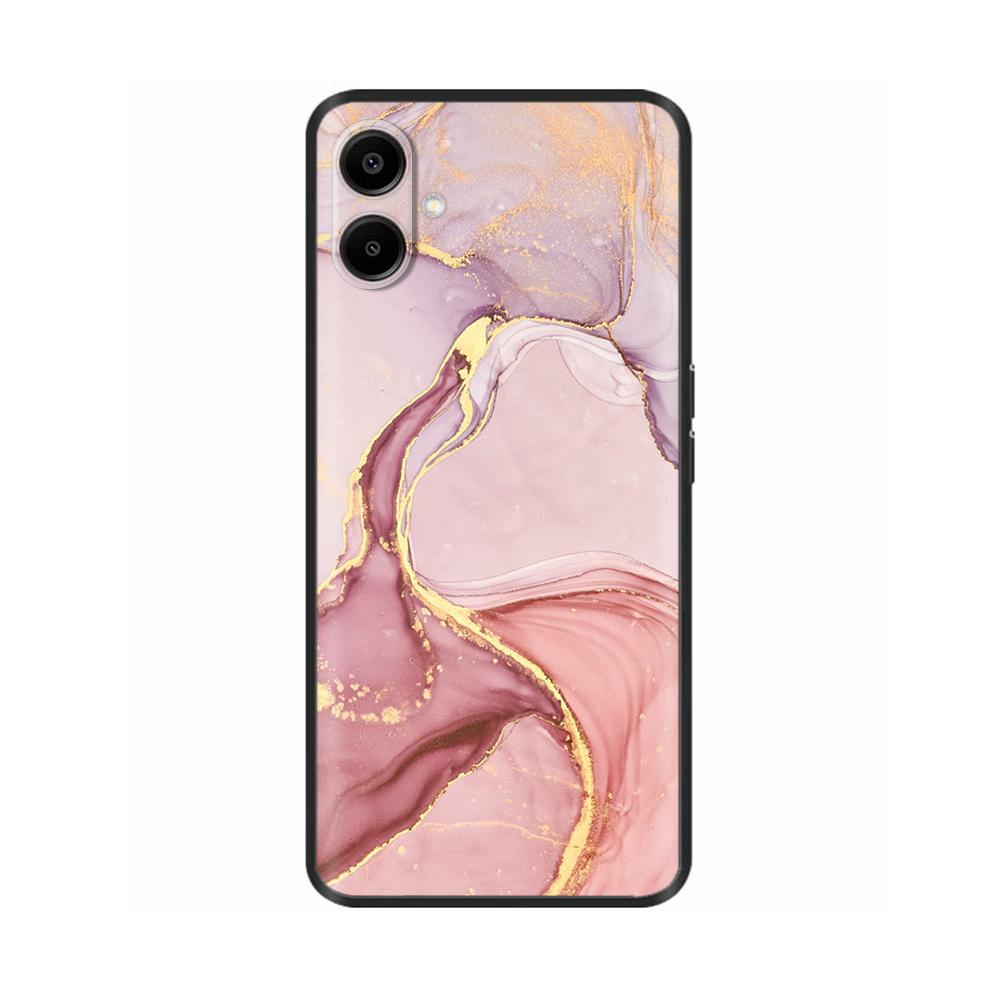 For Samsung Galaxy A06 Case Luxury Black Silicone Painted For Samsung Galaxy A06 SM-A065F Cases Bumper TPU Phone Protector Cover