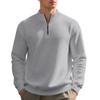 Men Heavyweight Loose Stand Collar Half Zip Casual Pullover Sweatshirt