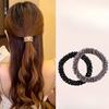 2pcs Exquisite Crystal Beaded Hair Ties for Women, Bun Style, Elegant Bracelet, Rhinestone Ponytail Holders, Hair Additions, Elastic Bands