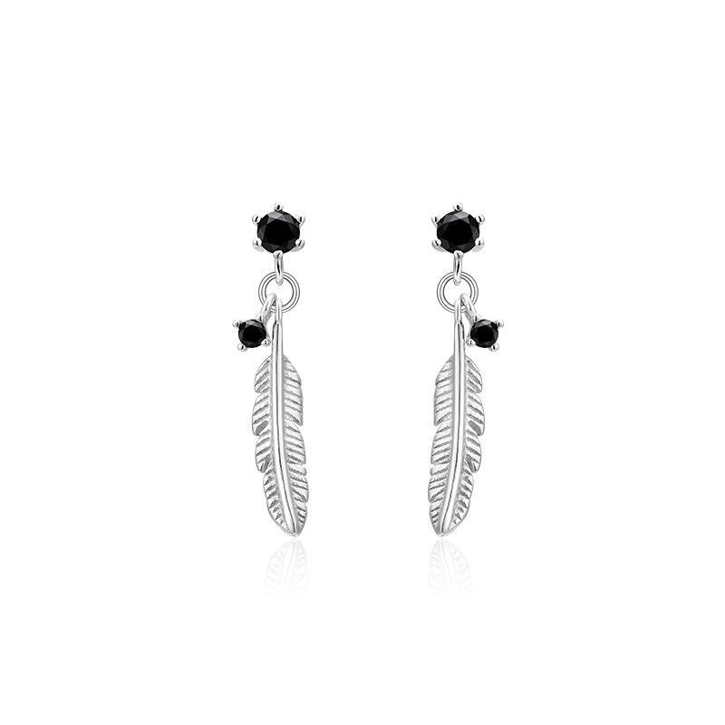 Feather Earrings Niche Design Earrings for Women New Trendy High-end Light Luxury Earrings