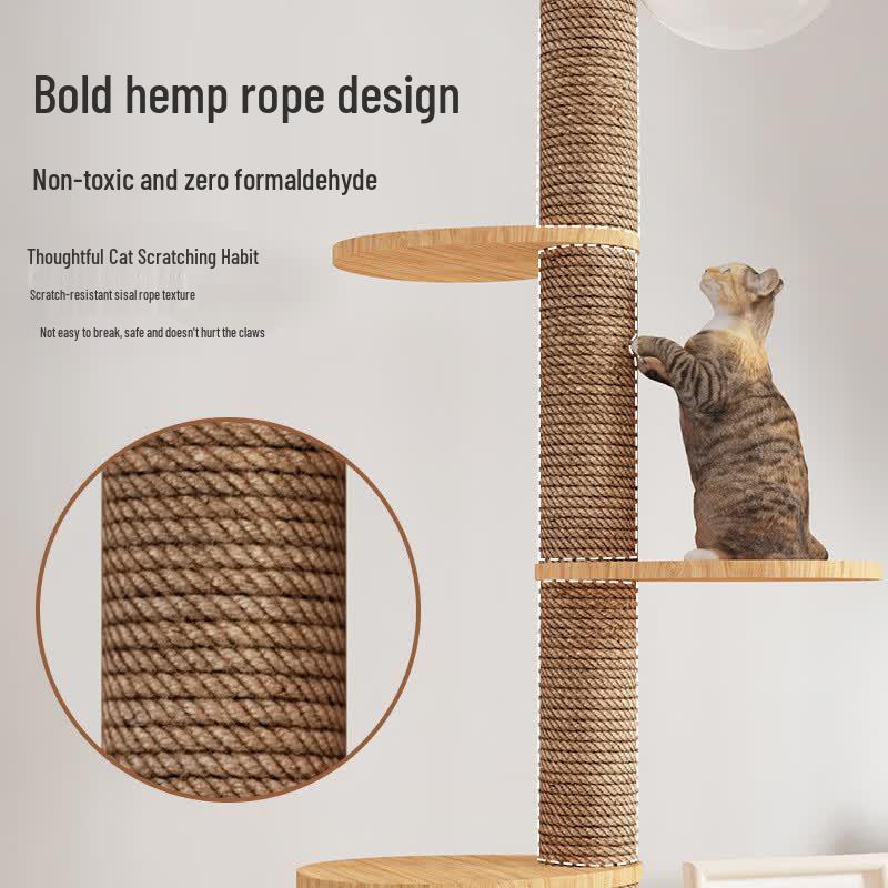 Jingzhou Adjustable Ceiling-to-Floor Cat Tree Tower