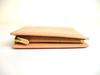 Authentic BVLGARI Logo Infiniteum Pink Beige Leather Bifold Wallet Compact Wallet #b169  Open Box
