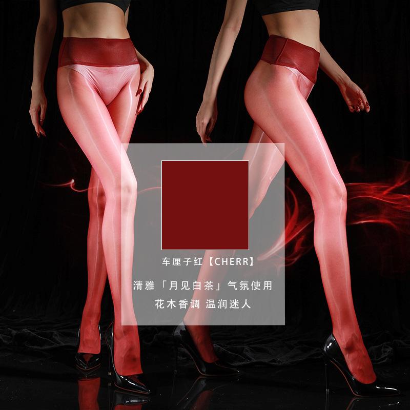 Women's Stockings Sexy Seamless 640-Pin Pantyhose Aurora Transparent Oil Shiny Ultra-Thin Ultra Elastic Open Crotch Sockings