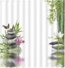 Spring Landscape Shower Curtains Green Bamboo Lotus Butterfly Dragonfly Japanese Meditation SPA Themed Bathroom Decor Polyester