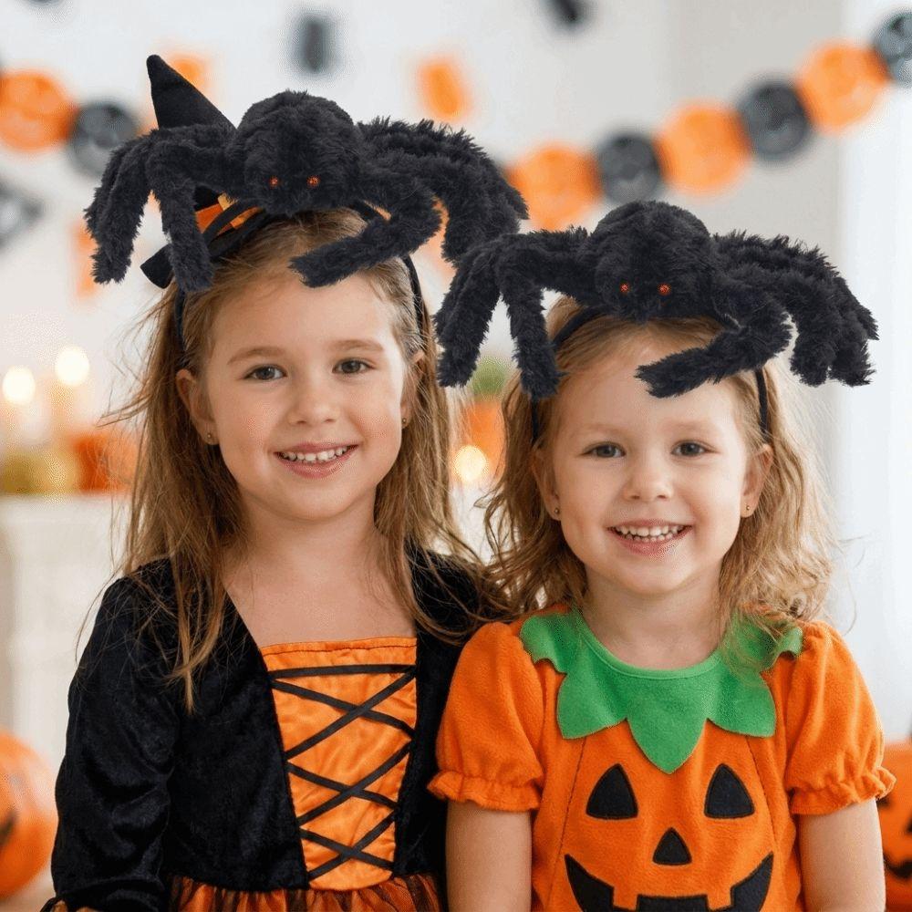 Realistic Plush Spider Headband 3D Design Giant Spider Hair Accessory  Halloween Party