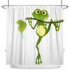 Funny Frog Cartoon Shower Curtain Sets Leaf Animal Creative Children Bathroom Decor Waterproof Fabric Home Hooks Bath Curtains