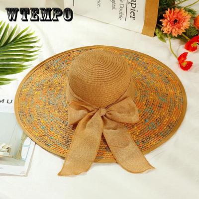 Sun Protection Wide Brim Straw Hat - UV Blocking, Water Resistant, Breathable, Comfortable Summer Beach Hat for Seaside Holiday, Outdoor Activities