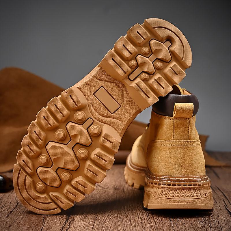 Kožené rebarborové boty Pánské Tooling Martin Boots Single Boots