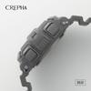 CREPHA TELVA Digital Water Resistant to 5 Urethane Sports Model Watch, Multi-Function, Radio-Controlled, ATM, Stopwatch, Strap, Gray, Men's,