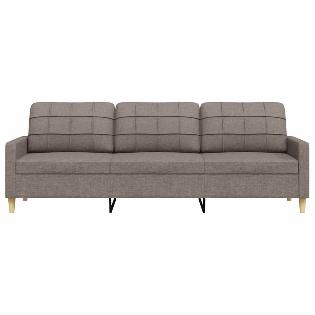 3 Seater Sofa Taupe 210 Cm Fabric