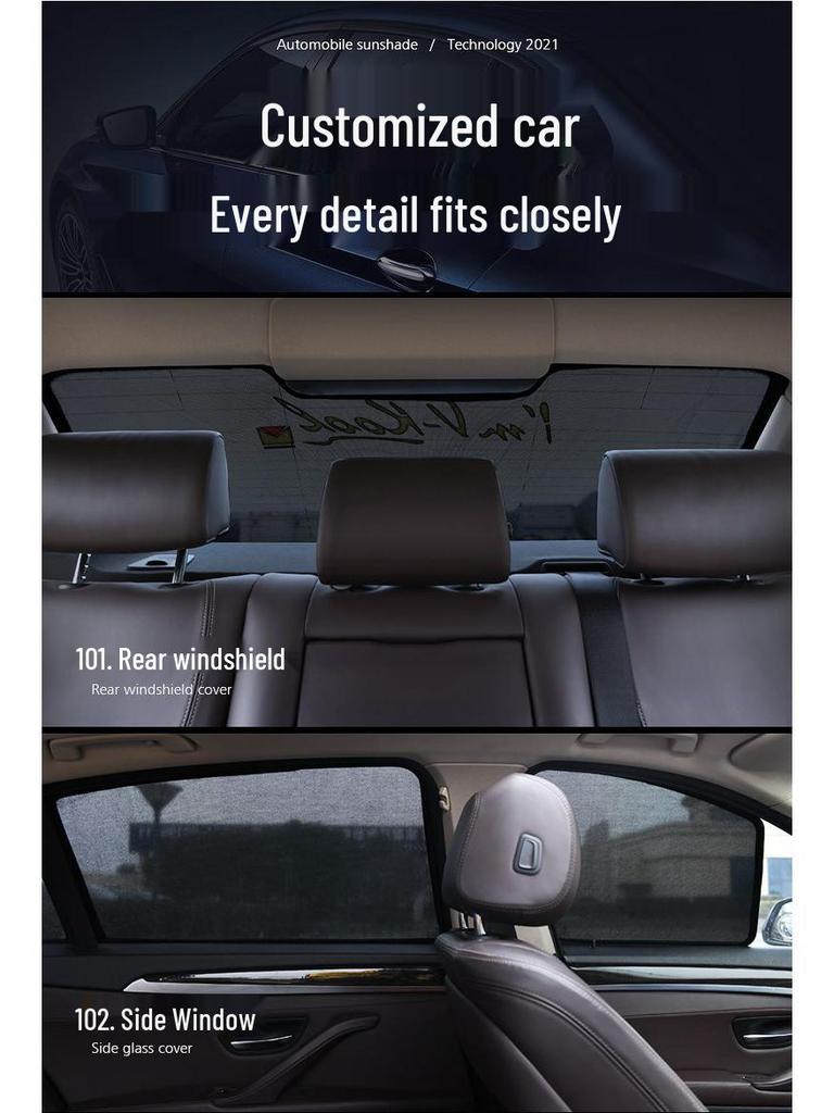 Toyota Magnetic Sunshade: Side Window Curtain for Sun Protection & Heat Insulation, Light Blocking Screen