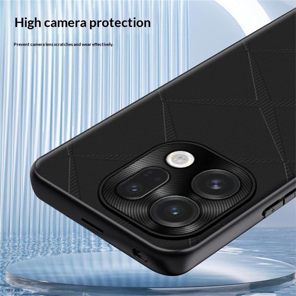 Für Oppo Find X9 5G Hülle X-Muster TPU PU-Leder PC Anti-Fall Handyhülle