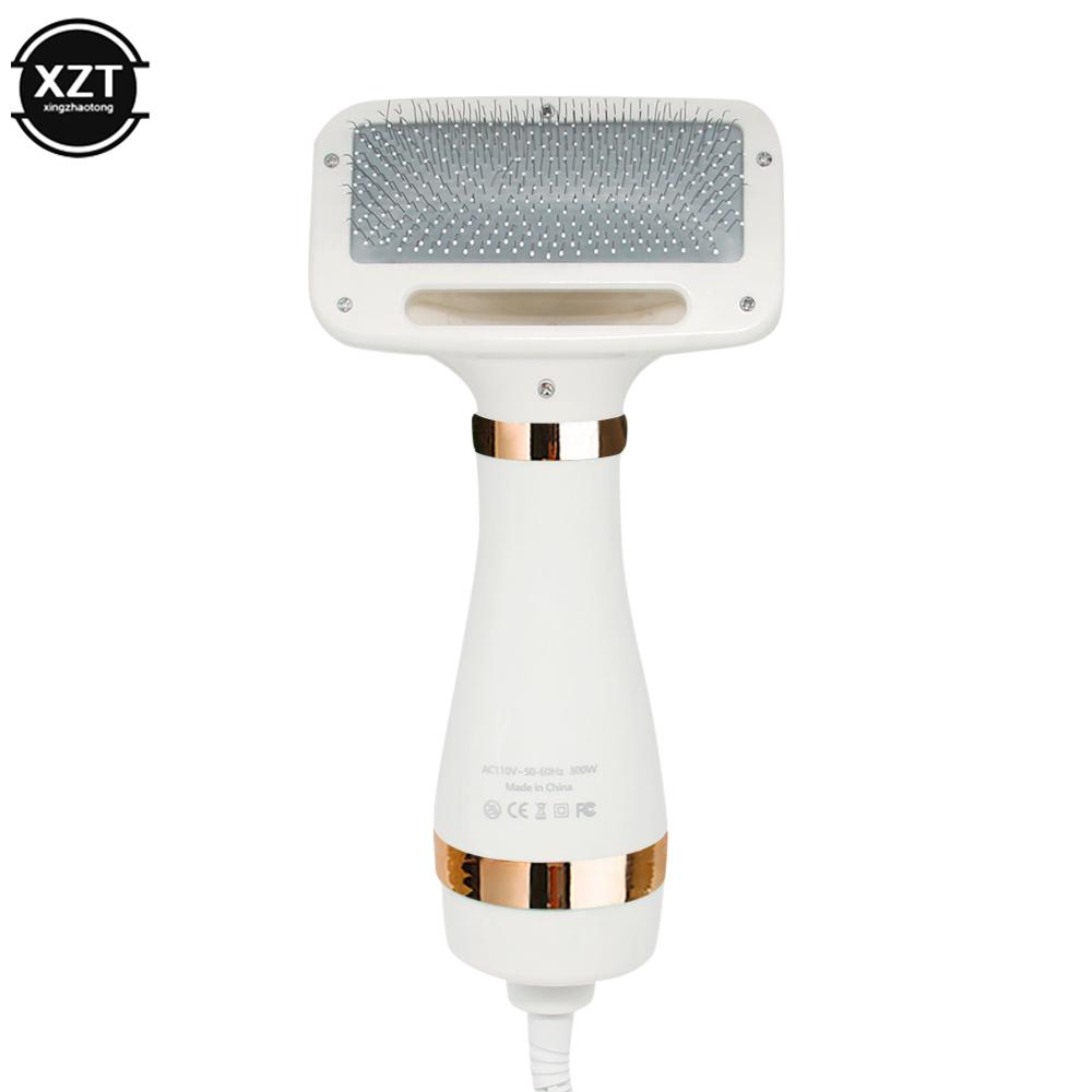 Pet Hair Dryer 2-in-1Cat Dog Puppy Dryer Grooming And Care Low Noise Adjust Temperature Pet Brush For Drying Portable Dog Blower