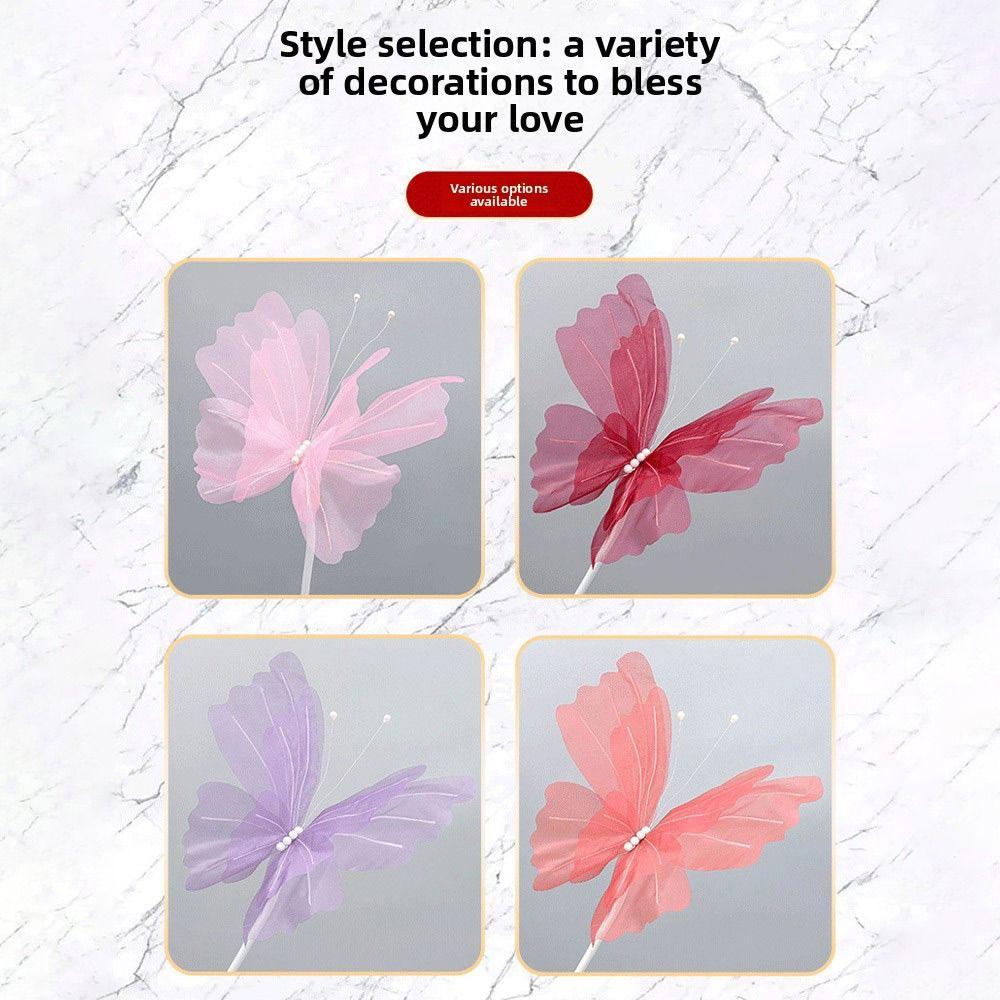 48cm Big Simulation Butterfly Gauze Material Hollow Design 3D Butterfly Large Size 3D Effect Hanging Butterfly