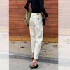 Apricot Jeans 2025: Women's Trendy Loose High-Waist Straight-Leg Harem Carrot Pants 