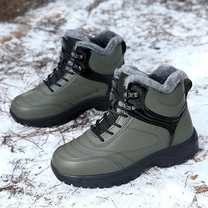 New Men Winter Snow Boots Women Super Warm Ankle Boots Unisex Plush Sneakers Wearable Anti-slip Waterproof Men's High Top Boots