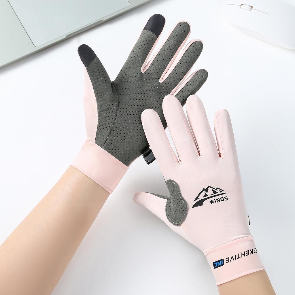 Ice Silk Fingerless Sun Protection Gloves for Men & Women - Non-Slip, Ideal for Hiking, Cycling, Driving, Food Delivery, Mountaineering