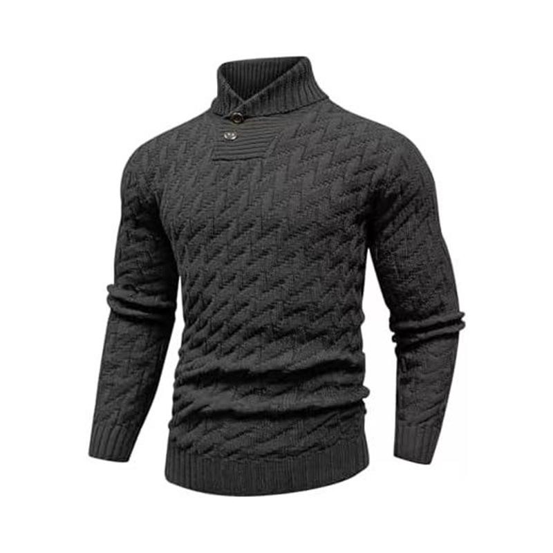 Europäischer Herrenpullover Strickpullover Mode Rundhals Slim Pullover Herrenbekleidung