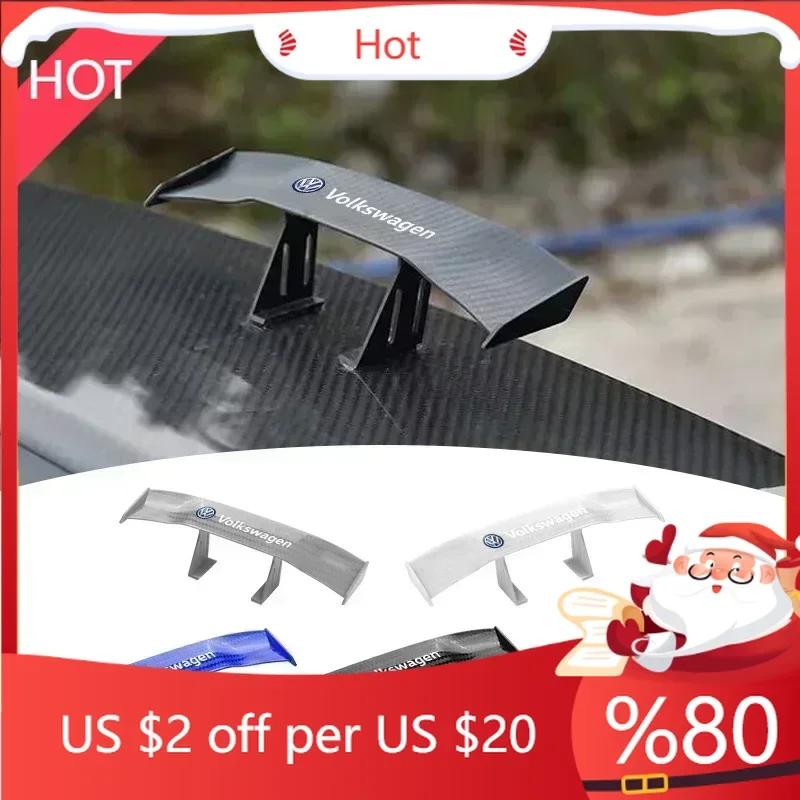 80% Hot Car Tiny Tail Wing Black ABS Mini Rear Wing Spoiler Car Refitting Tool For Volkswagen VW Golf 4 7 MK3 4 7 Touran Polo
