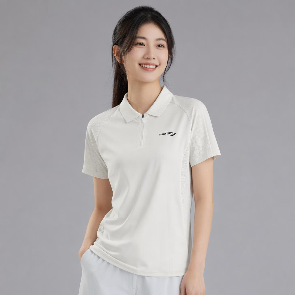 Saucony Simple Short Sleeve Polo Shirt Women tops SA1260SP61L-WT038