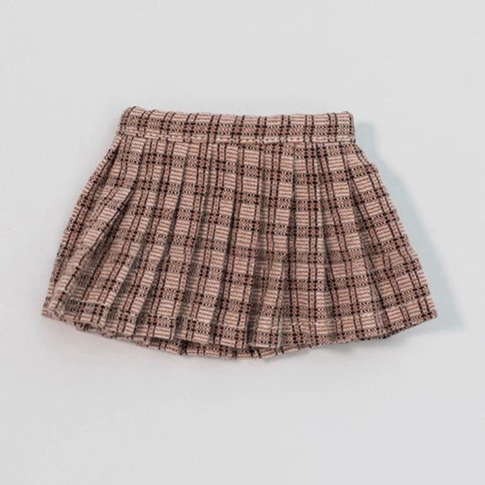 Handmake Princess Skrit Clothes Fashion Printed Plaid Dot Skirt for 1/6 BJD 30cm Dolls