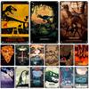 MISES Classic Movie Jurassic Park Metal Plaque Pub Metal Plate Garden Old Wall Plate Rusty Metal Sign Wall Decor Metal Poster