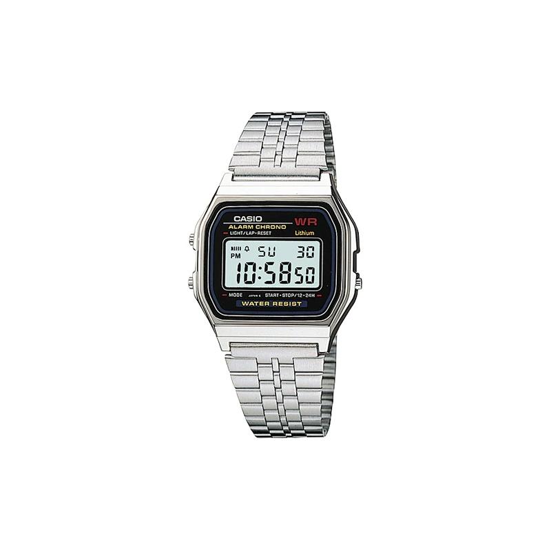 

Casio YOUTH series-metal small squares, retro classic small squares, quartz movement, stainless steel strap, Japanese and Korean watches, A159WA-N1D чёрный