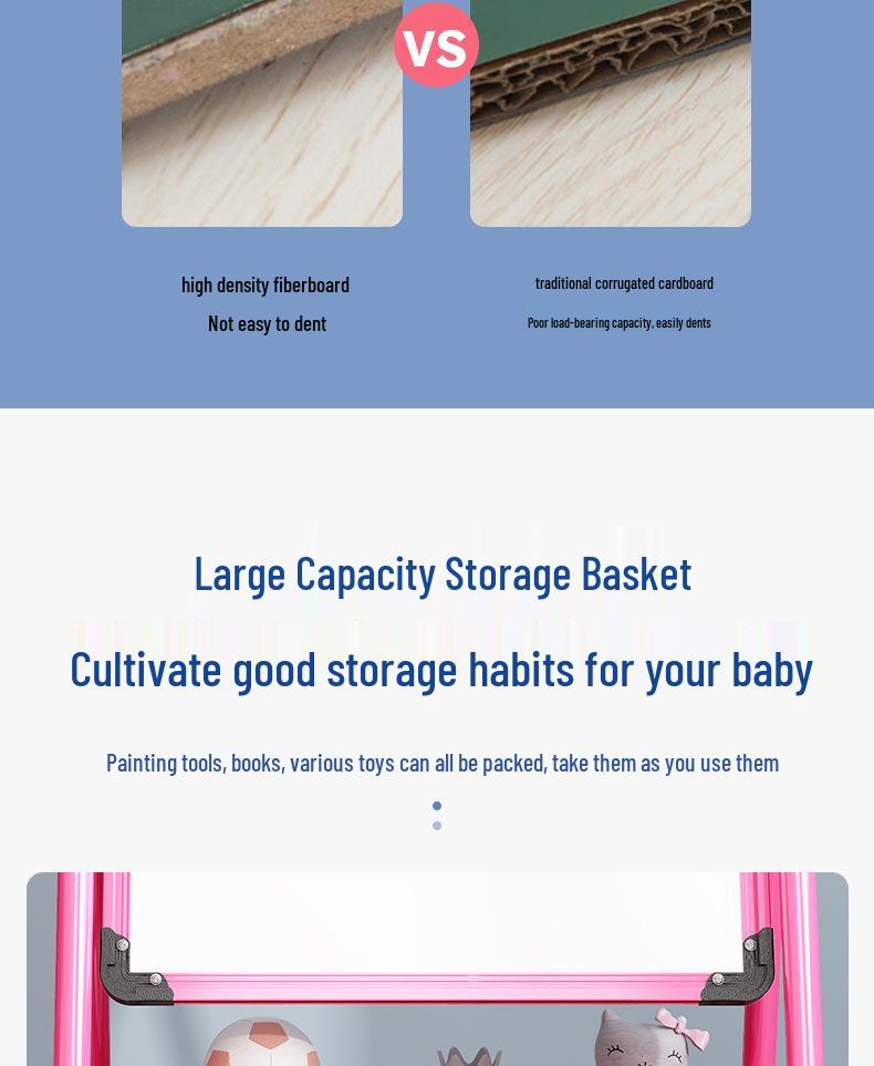 Portable Children's Magnetic Easel with Blackboard & Whiteboard for Graffiti