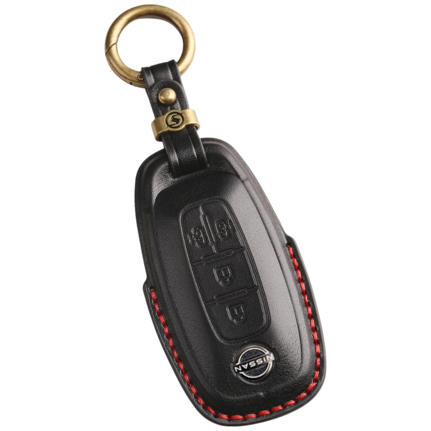 

Genuine Leather Key Cover for the New Serena C28 Nissan Serena Roox B4 Smart Key Case with Double Sliding 2024 Latest Model Premium [smasol] Series,