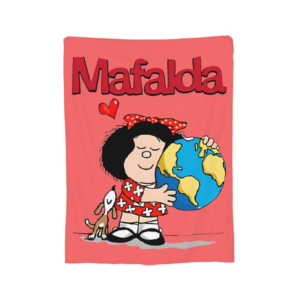 Mafaldas  Collage Flannel Blanket Cute Kawaii Fashion Throw Blanket for Bed Sofa Couch 150*125cm Bedspreads,