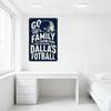 Vintage 'GO FIRST FRS' Football Family Metal Tin Sign with Helmet & Stars, Distressed Rusty Wall Decor for Man Cave, Bar, Home,