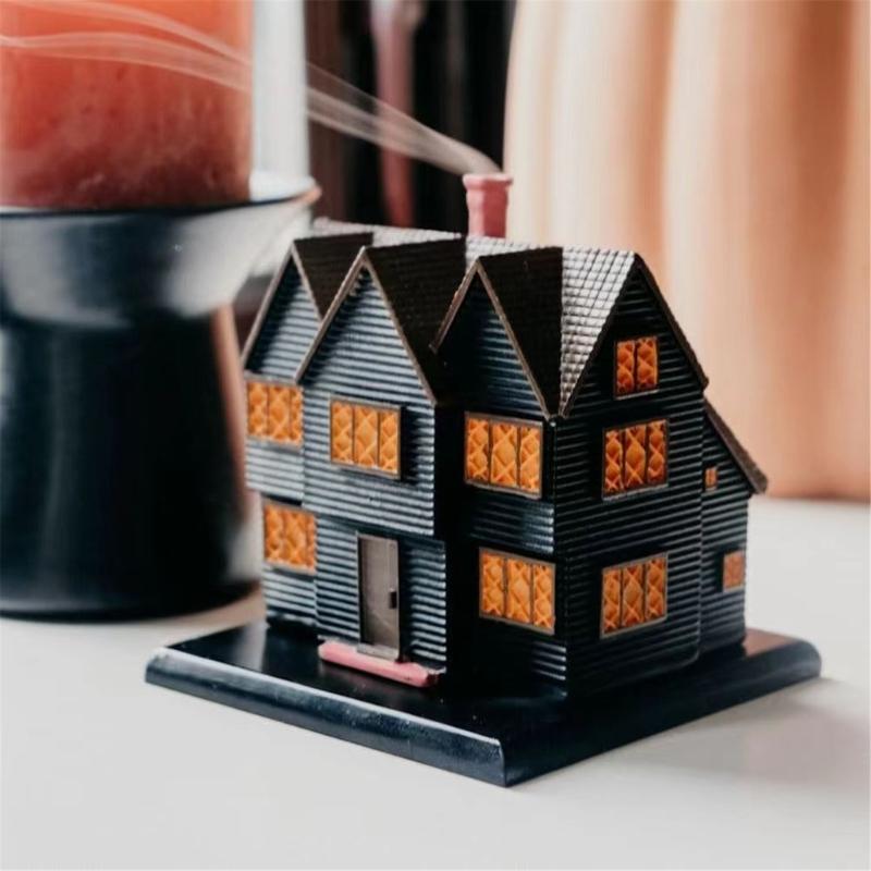 Halloween Themed Witches Cottage Incenses Holder Holder Halloween Decorations for Festives Ambiances