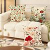 Romantic Flowers Cushion Cover Soft Plush Throw Pillow Cover  DoubleSided Printed Cushion Case  Cozy Sofa  Home Decor