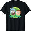 Rick and Morty Faces with Portal & Logo T-Shirt