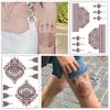 Waterproof European & American Red/Brown Henna Lace Tattoo Stickers for Arab Brides