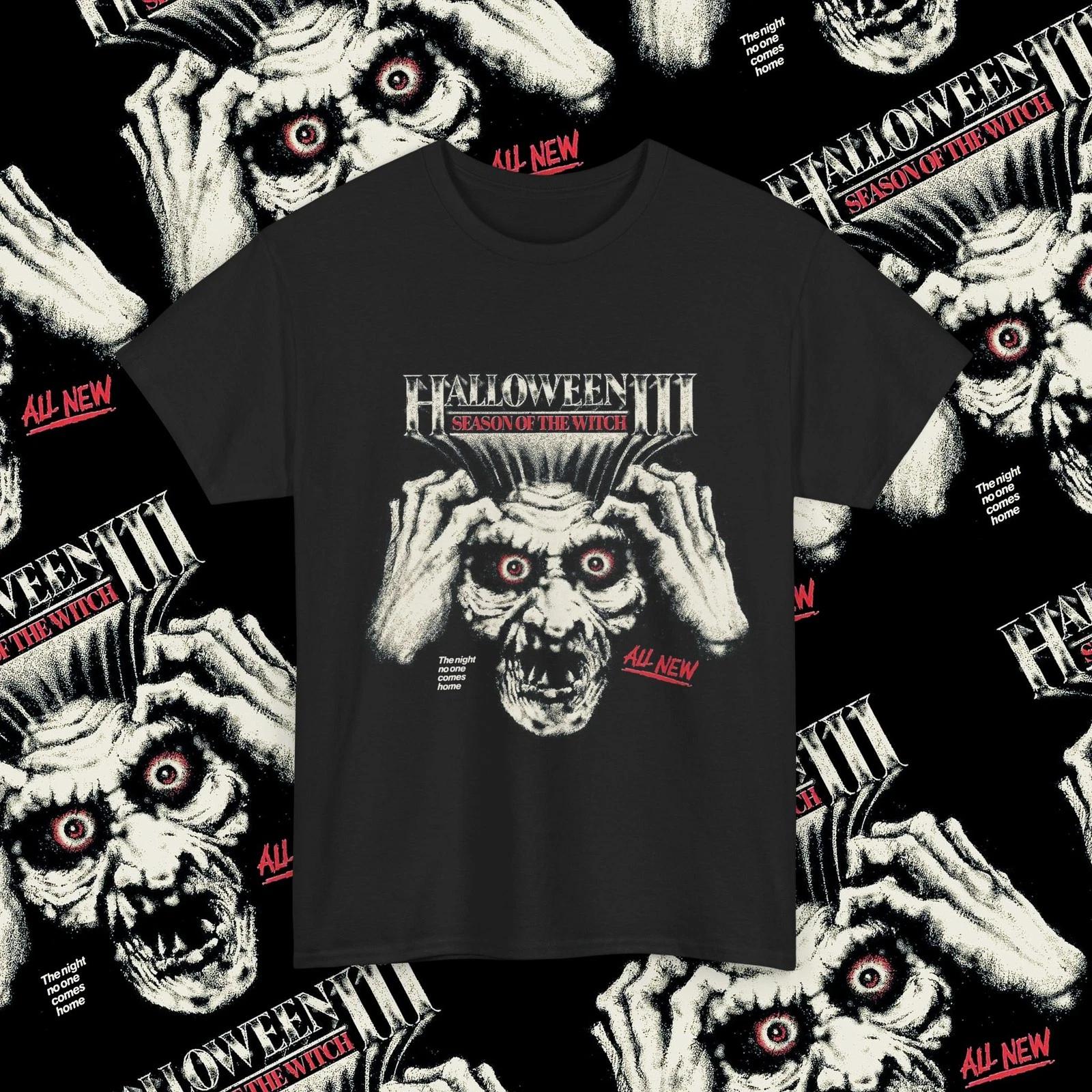Halloween III: Season of the Witch, Black & White Halloween Horror Movie T-Shirt S