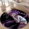1pc KPop Demon Hunters RUMI5 Design Printed Area Round Carpet for Bedroom Living Room Home Decor Rugs Mat Non Slip Mat Rug for Bedside