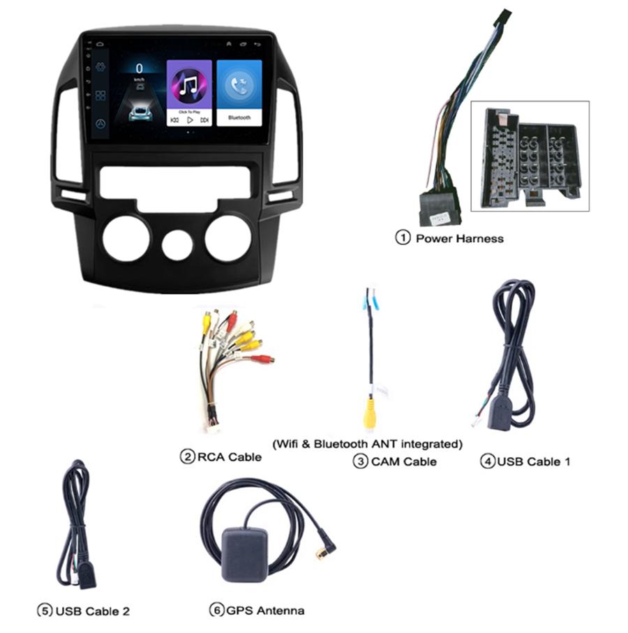 Portable Carplay Screen For --For Hyundai I30 2006-2011 Manual AC