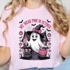 Breast Cancer Awareness Unisex T-shirt, Pink October Halloween Shirt, Commemorative Tee, Garment-Dyed, Men Women Gift, Support Ribbon