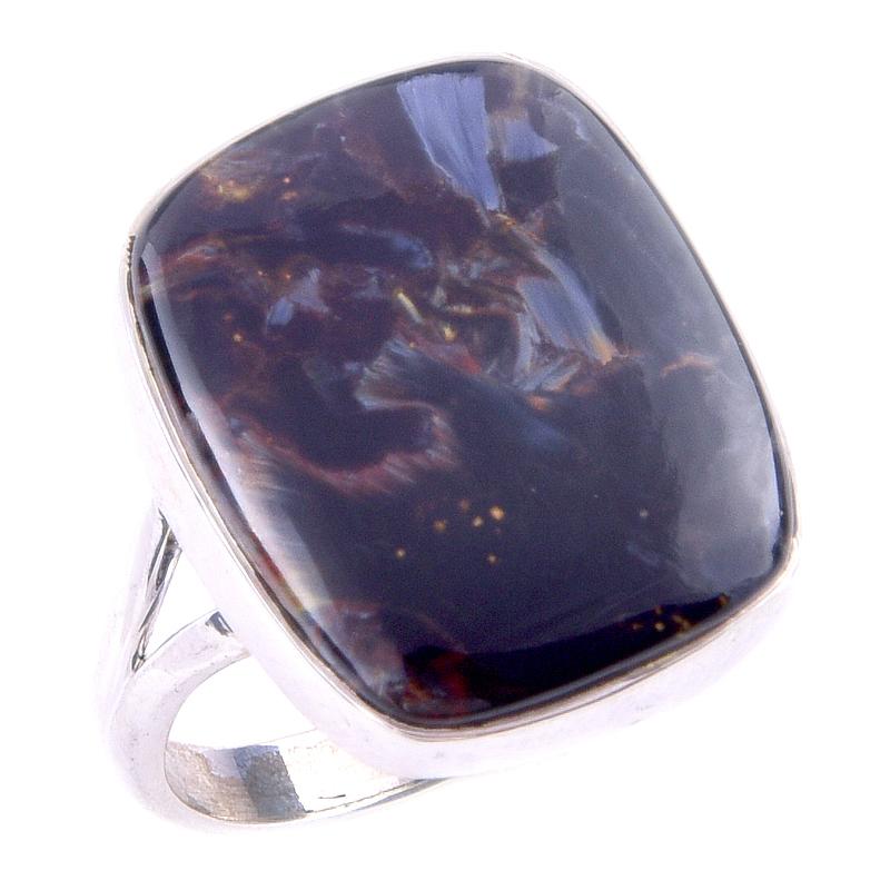Natural Pietersite Gemstone Handmade 925 Solid Sterling Silver Ring Size 7 Q3d13