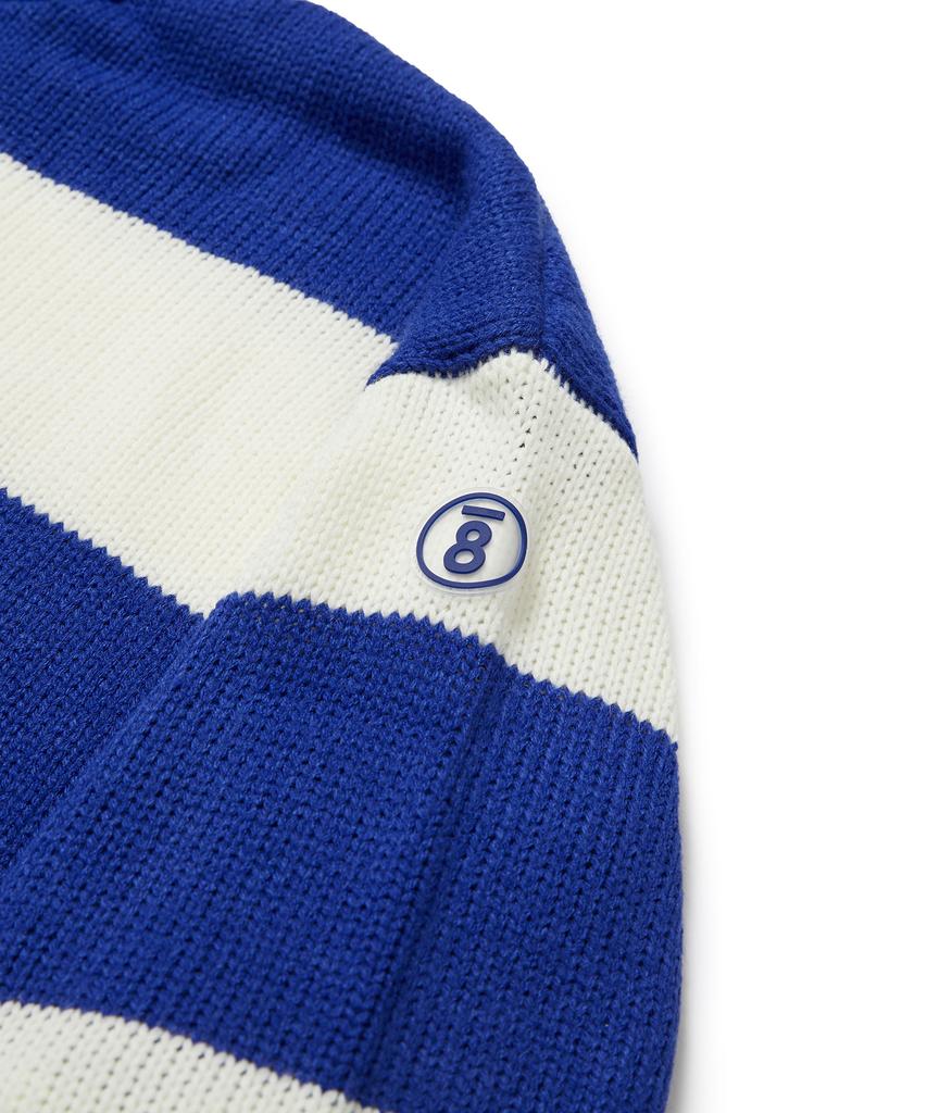 BORN CHAMPS 08 Striped Half Zip Knit B22Ft05Bl
