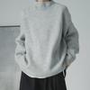 Men's Arctic Velvet Soft Knit Half-Turtleneck Sweater - Autumn/Winter Solid Color, Loose, Warm, Basic Style