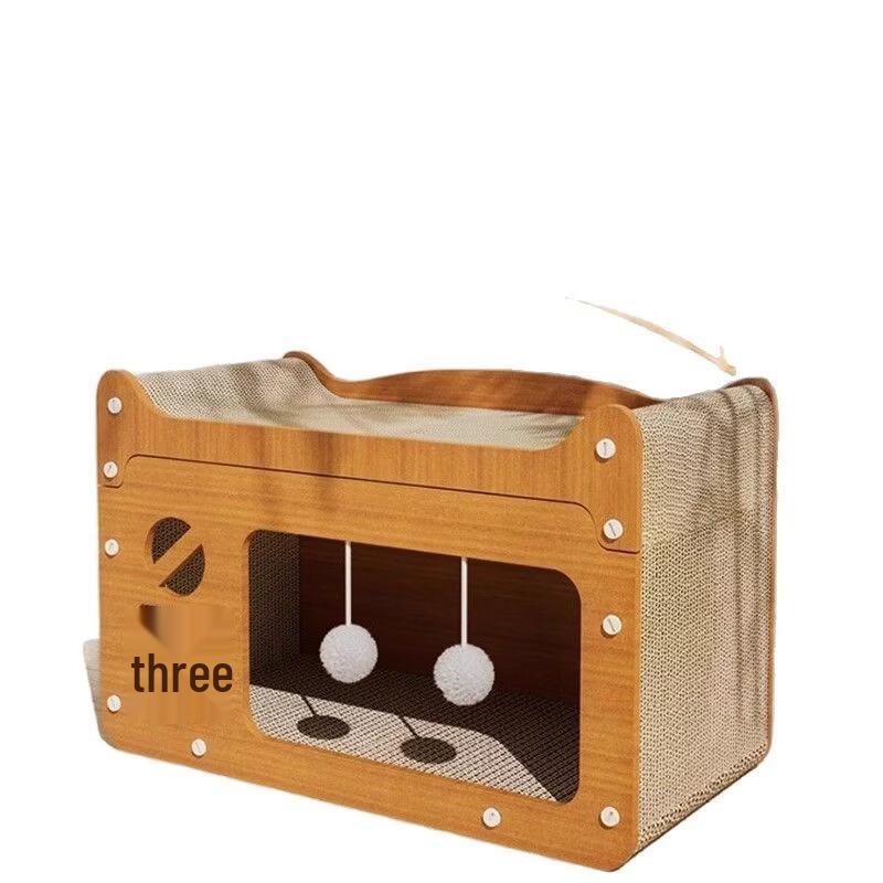 Jingwangrun Double-Layer Corrugated Cat House & Scratcher