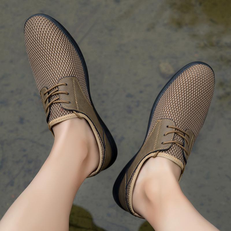 Men's Summer Sports Style Casual Mesh Shoes - Breathable, Trendy, Soft Sole